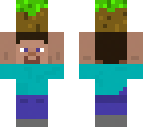 steve holding a grass block 2.0