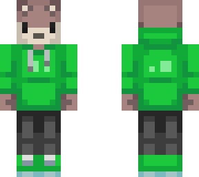 otter hive style green hoodie