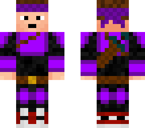 black and purple warrior