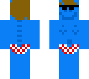 blue blob beach guy