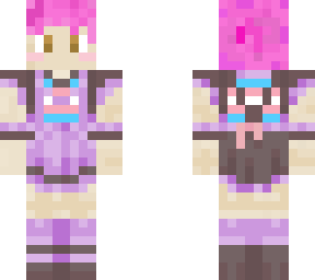 pink hair maid catgirl