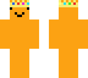 easy orange guy with crown