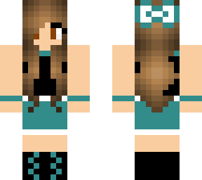 girl in minecraft cyan
