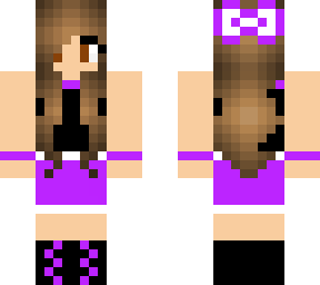 girl in minecraft purple