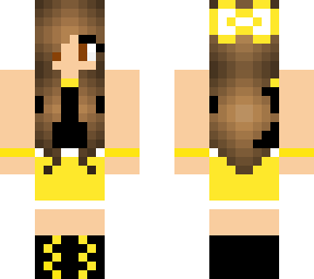 girl in minecraft yellow