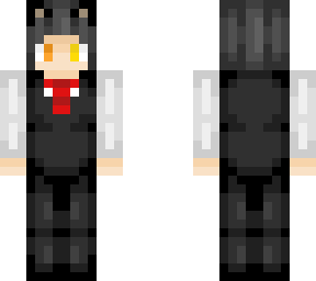 person with wolf ears wearing suit