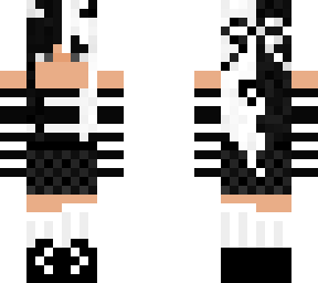 black and white demon girl