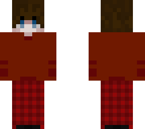 brunette boy in red