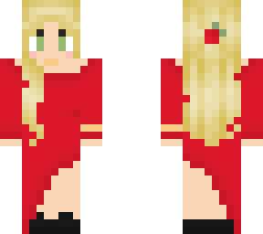long red dress blonde girl