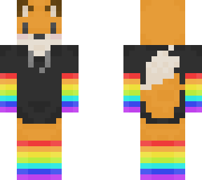fox with a rainbow hoddie