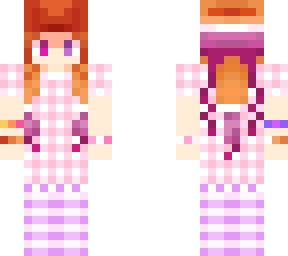 pride hair & pink gingham (with hair accessory)