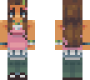 skirt and jean girl