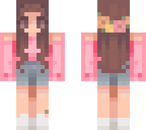 pink cute off shoulder jumper girl