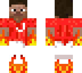 red and black steave + fire hands