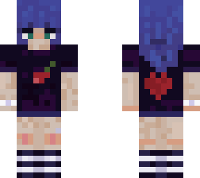 blue haired gamer girl