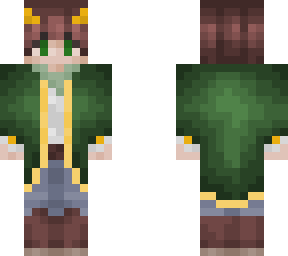 green coat