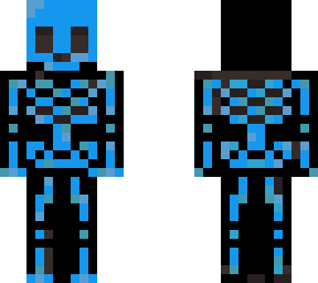 skele / skull skin blue colour