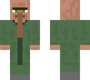 villager with green robe and big nose
