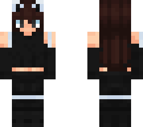 black modern catgirl/femboy style outfit
