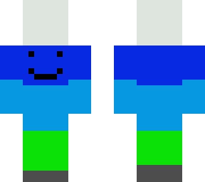 blue guy holding iron block