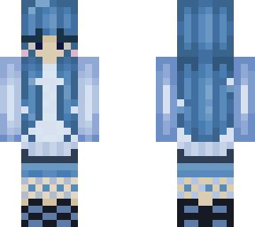 blue haired girl