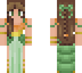 lady - garden with braid (green)
