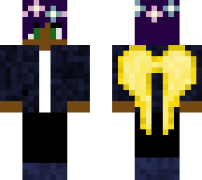 black fairy, gold wings
