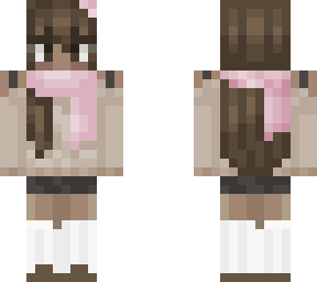 pink brown winter aesthetic girl
