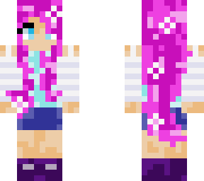 pink mermaid girl