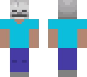 steve with skeleton head