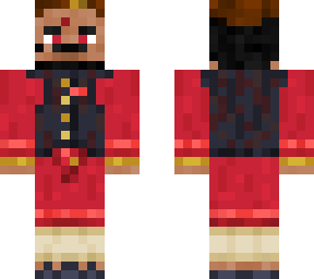 red and black kurta with jacket (v1)
