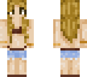 blonde brown bikini