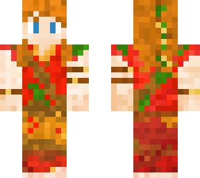 red forest girl