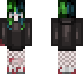 fem blue and green hair