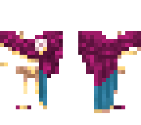 pink and teal cultist scarf & cape