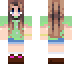 cute green farm girl