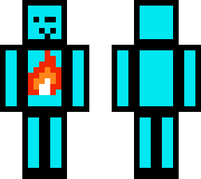 cyan flame guy