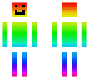 happy rainbow guy with white borders