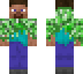 steve with a creeper poncho
