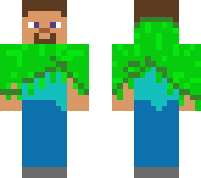 steve with a creeper poncho bare bones version