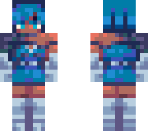 blue battle knight lady