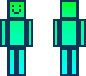 cyan to green outline real cool tough tuff