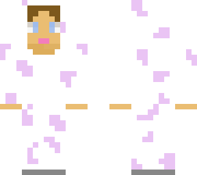girl in a lavender cow outfit
