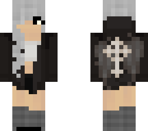 goth girl - goth jacket - cross wings