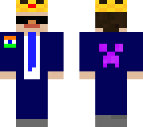 creeper face blue suit