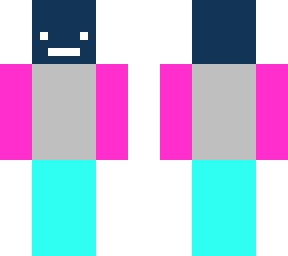 dark colorful character with a white face