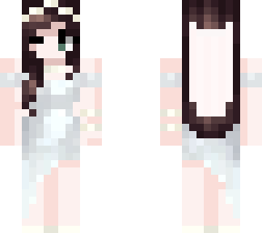 green bride girl