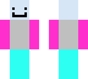 light-skinned character with a light face with black eyes and mouth