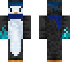 penguin with bandana (fire hand)