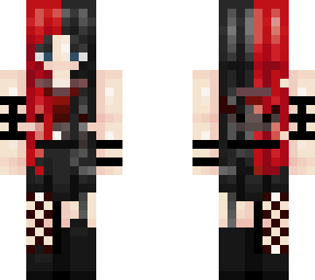 red grunge girl